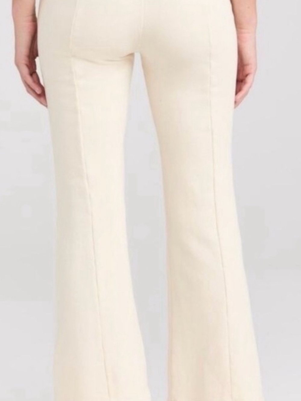 Suzi Kondi Ivory Cream Flare Ponte Pants - Picture 2 of 4